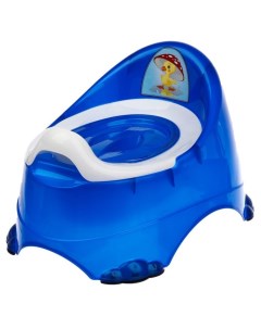 Горшок детский антискользящий Бэйби Комфорт с крышкой съёмная чаша цвет голубой синий Dd style