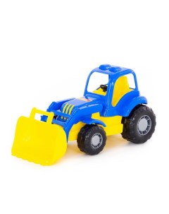 Машинка Трактор погрузчик Крепыш сине желтый 28 см П 44549 сине желтый Полесье