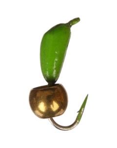 Мормышка безнасадочная Банан цвет зелёный d 3 мм вес 0 5 г шарик латунный 5 шт Yaman