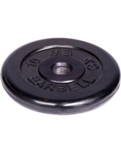 Обрезиненный диск Barbell d 51 мм чёрный 10 0 кг 447 Mb barbell