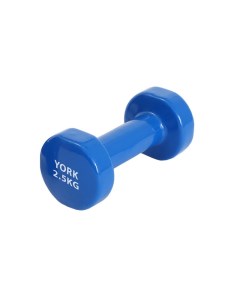 Неразборная гантель виниловая YGB 1 x 2 5 кг синий York