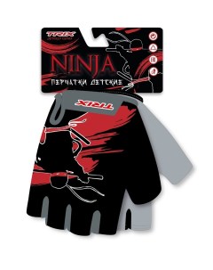 Перчатки TRIX Nw Ninja детск 5XS гелев вставки лайкра искусств замша антискользящие Nobrand