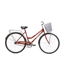 Велосипед 28 с корзиной 2 х колесный 2023 2801 женский фуксия Азарт