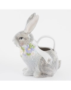 Кувшин 1 л керамика серый Кролик с бантом Pure Easter Kuchenland