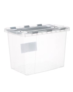 Пластиковый контейнер для хранения вещей и продуктов 26 л серый Verde