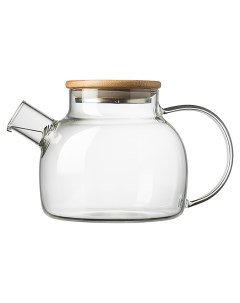 Чайник заварочный с пружиной стеклянный 1000 мл прозрачный Prohotel