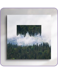 Картина на стекле Лес в облаках AG 30 107 30х30 см Postermarket