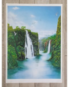 Постер 50х70 в тубусе Водопад 133 Тд коллекция