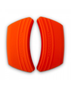 Набор прихваток для кастрюль 6 5 х 3 5 см 2 шт съемные силикон оранжевый Le creuset