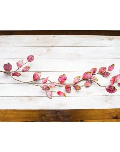 Искусственная розовая гирлянда Рассветные листья 120 см Kaemingk