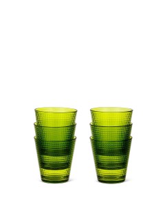 Набор стаканов 6 шт 250 мл зеленый 7377246 Coincasa
