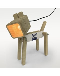 Настольная лампа Собака котик в очках doodle аниме дудл психодел 28 Бруталити