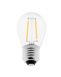 Лампа светодиодная Luazon Lighting шарик G45 E27 2 Вт 3000К прозрачная 2шт Nobrand