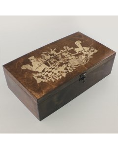 Коробка для чайных пакетиков 4 отделения Алиса в стране чудес 111 Бруталити