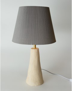 Керамическая настольная лампа с абажуром вельвет Cronohome
