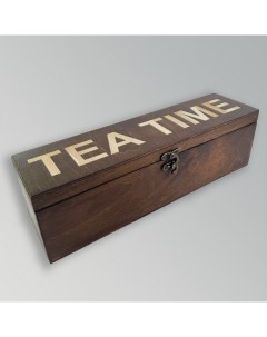 Коробка для чайных пакетиков tea time надпись время чая 6 Бруталити