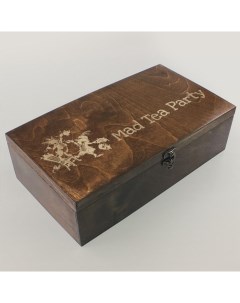 Коробка для чайных пакетиков 8 отделений с узором Алиса в стране чудес 112 Бруталити