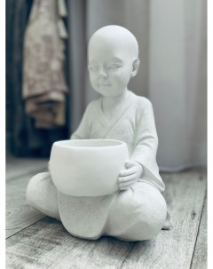 Статуэтка из гипса Будда с чашей фигура Мальчик Aesthetic_home_decor