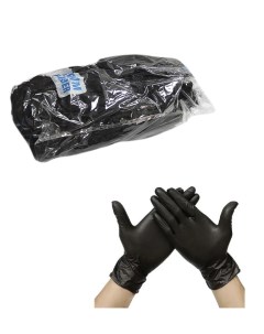 Перчатки нитриловые нестирильные универсальные размер M черный 20 пар Dry monster