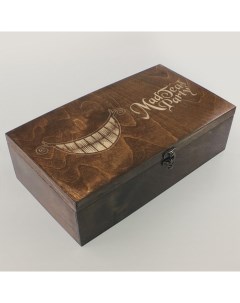 Коробка для чайных пакетиков 8 отделений с узором Алиса в стране чудес 113 Бруталити