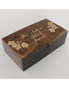 Коробка для чайных пакетиков 8 отделений с узором чай цветы растения 183 Бруталити