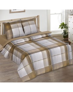 Комплект постельного белья Арт Дизайн Риальто семейный поплин коричневый Арт-дизайн
