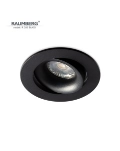 Встраиваемый поворотный светильник R 200 bk черный Raumberg