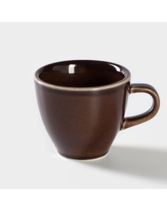 Чашка кофейная Акварель 70 мл фарфоровая цвет коричневый Башкирский фарфор