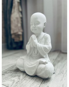 Статуэтка из гипса Будда с бусами фигура мальчик Aesthetic_home_decor