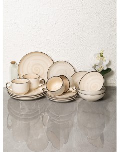 Набор посуды столовой 16 предметов Аэрограф Кремовый бриз 139 27112cream 16 Elrington