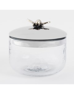Емкость для xранения 10x9 см 550 мл стекло сталь Пчела Honey Kuchenland