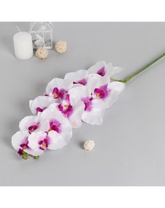 Цветы искусственные Орхидея Галатея 95 см бело фиолетовый Nobrand