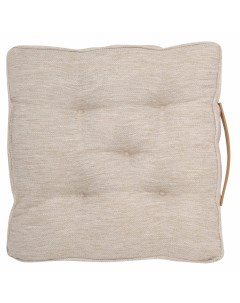 Подушка на стул 40x40 с ручкой полиэстер искусственная кожа квадратная молочная Chair pad Kuchenland