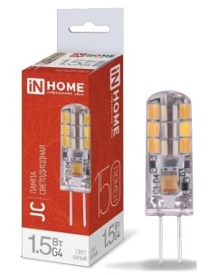 Лампа светодиодная IN HOME LED JC 1 5 Вт 12 В G4 4000 К 150 Лм Inhome