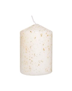 Свеча 10 см цилиндрическая молочная с блестками Sparkle Kuchenland
