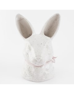 Ваза для цветов 20 см декоративная керамика молочная в крапинку Кролик Natural Easter Kuchenland