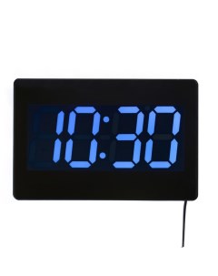 Часы настенные электронные Соломон будильник термометр 15 5 х 23 5 см синие цифры Nobrand