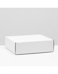 Коробка самосборная белая 27x24x8 см 10 шт Русэкспресс