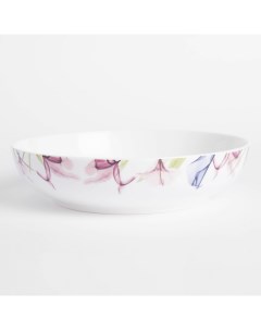 Тарелка суповая 20x6 см фарфор N белая Пастельные цветы Pastel flowers Kuchenland