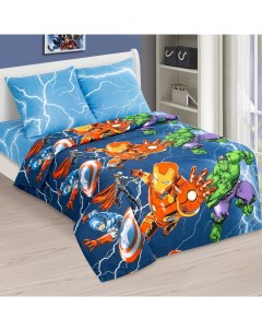 Постельное белье Тор арт 112 1 5 спальное из Бязи Супергерои Арт-дизайн