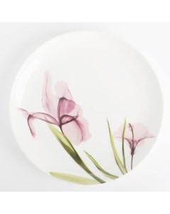 Тарелка закусочная 21 см фарфор N белая Пастельные цветы Pastel flowers Kuchenland