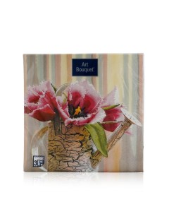 Салфетки бумажные Натюрморт с тюльпанами сервировочные 33 x 33 см 20 шт Bouquet