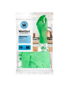 Перчатки для уборки с хлопковым напылением 1 пара в ассортименте Wellfort