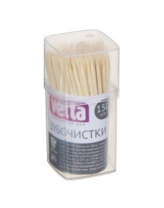 Зубочистки бамбуковые 150 шт пластиковая упаковка Vetta