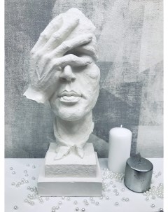Статуэтка из гипса лицо мужчины фигура Рука Лицо Aesthetic_home_decor