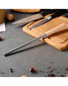 Точилка для ножей мусат с деревянной ручкой 30 см Nobrand
