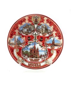 Декоративная тарелка Московские купола 10x10 см Семейные традиции