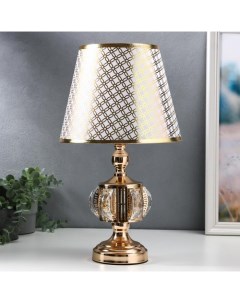 Настольная лампа RISALUX с подсветкой 16682 1 E27 40Вт золото Nobrand
