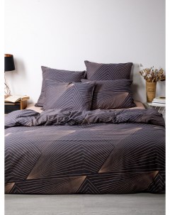 Комплект постельного белья Гарфилд двуспальный с европростыней поплин баклажан Ночь нежна