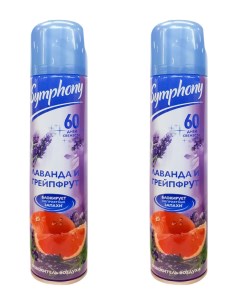 Освежитель воздуха Premium Лаванда и грейпфрут 300мл 2 штуки Symphony